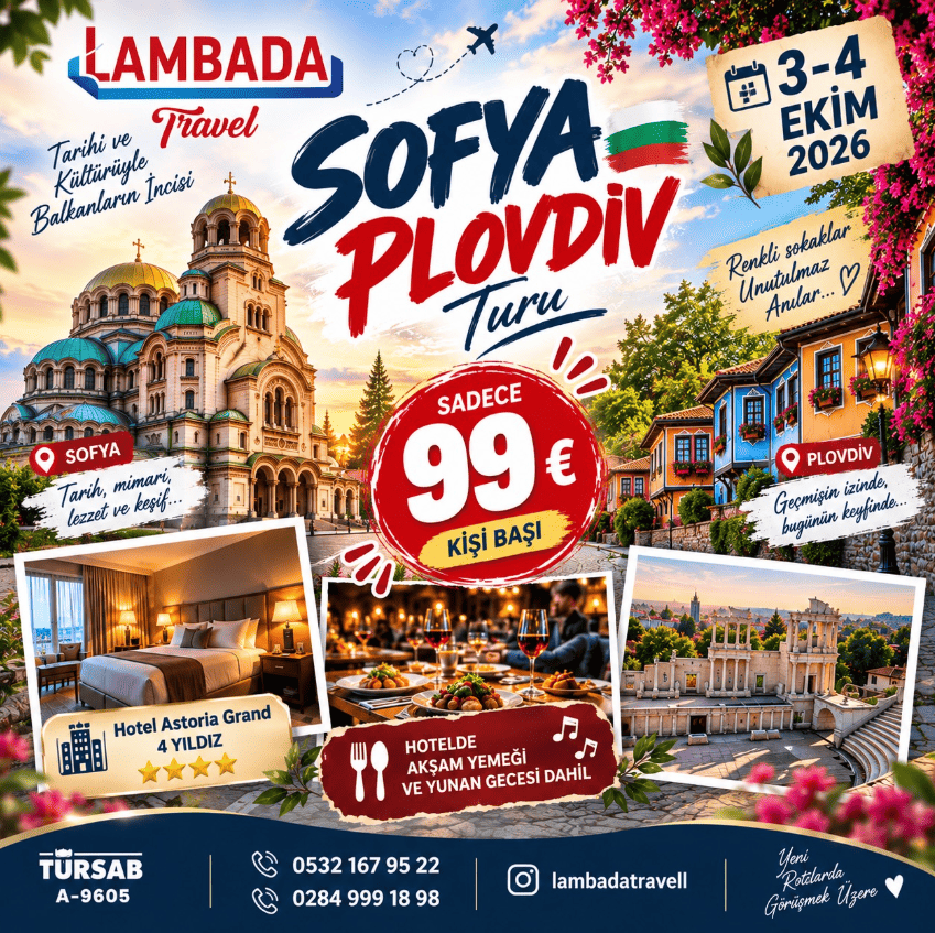 Sofya Plovdiv Turu - Lambada Travel kişi başı 99 euro